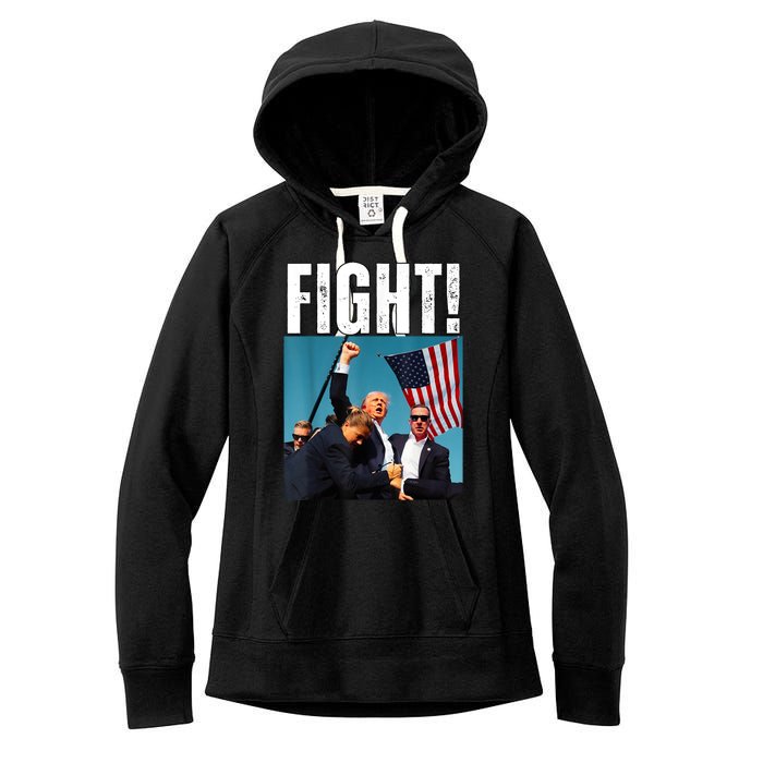 Donald Trump Fight Fist 2024 Women's Fleece Hoodie