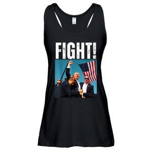 Donald Trump Fight Fist 2024 Ladies Essential Flowy Tank