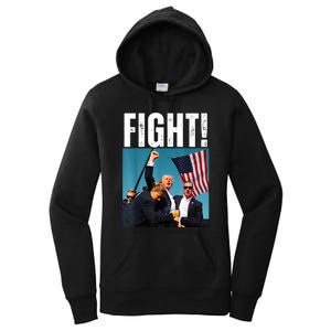 Donald Trump Fight Fist 2024 Women's Pullover Hoodie