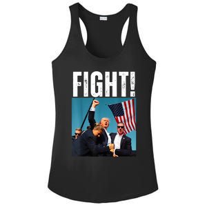 Donald Trump Fight Fist 2024 Ladies PosiCharge Competitor Racerback Tank