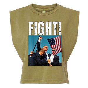 Donald Trump Fight Fist 2024 Garment-Dyed Women's Muscle Tee