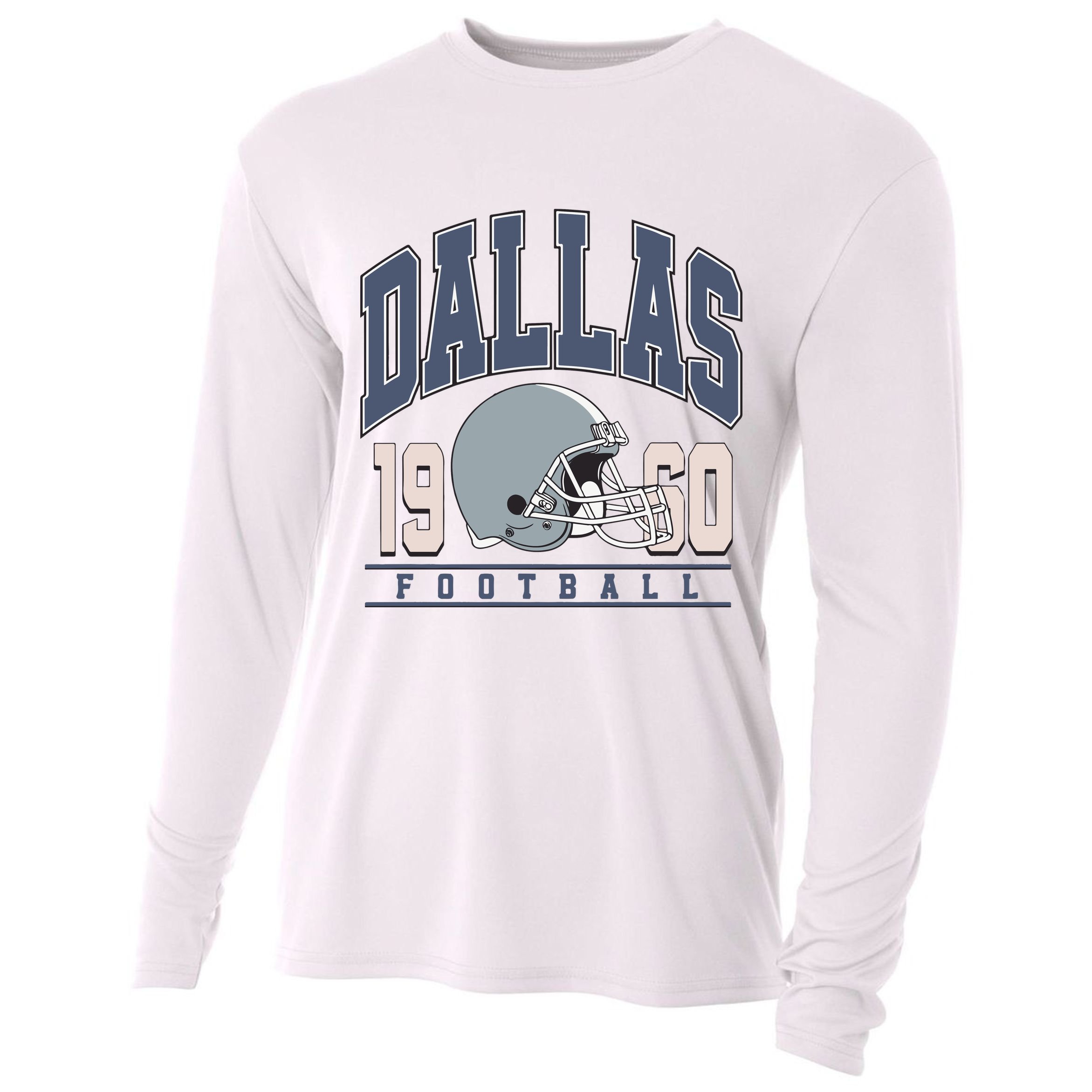 Dallas Texas Football Cooling Performance Long Sleeve Crew