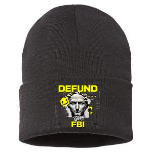 Defund The FBI Conservative MAGA Republican Sustainable Knit Beanie