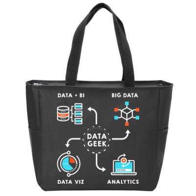 Data Tshirt For Data Scientists, Analysts And Engineers TShirt Zip Tote Bag