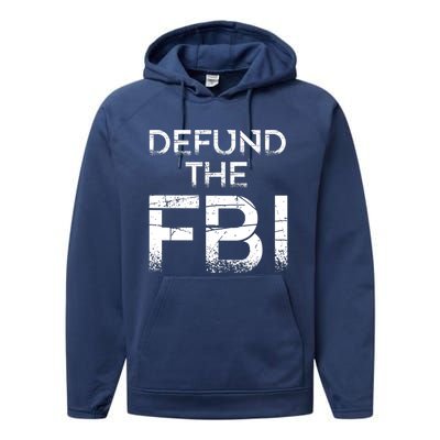 Defund The FBI Vintage Design Performance Fleece Hoodie