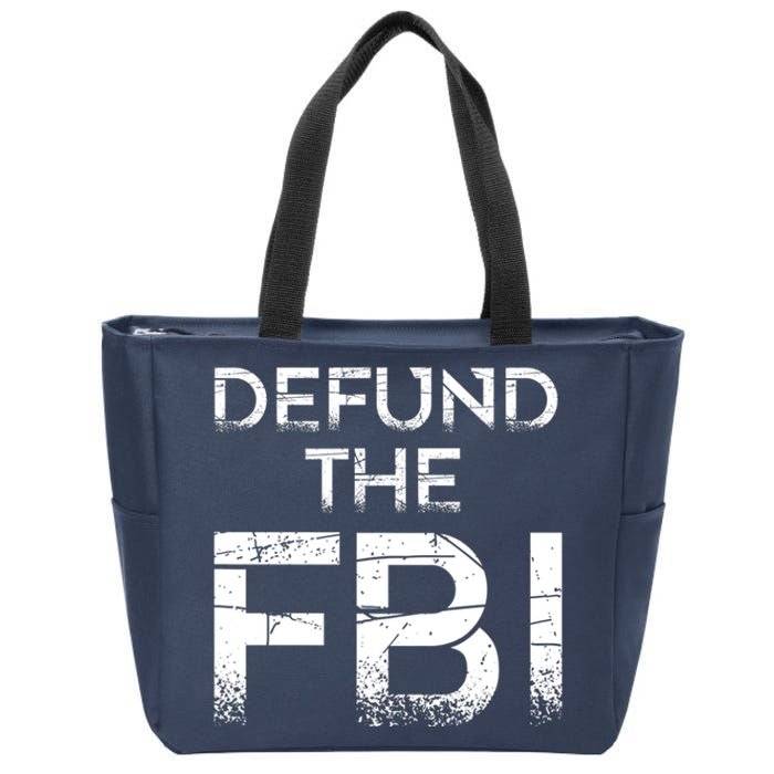 Defund The FBI Vintage Design Zip Tote Bag