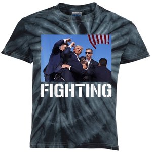 Donald Trump Fighting To Save America Patriotic Republican Kids Tie-Dye T-Shirt