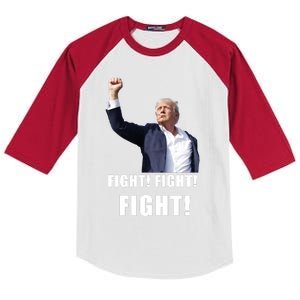 Donald Trump Fight Fighting Fighters Supporters Americans Kids Colorblock Raglan Jersey