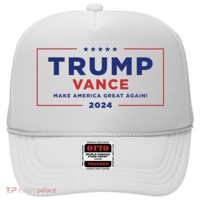 Trump Vance 2024  High Crown Mesh Back Trucker Hat