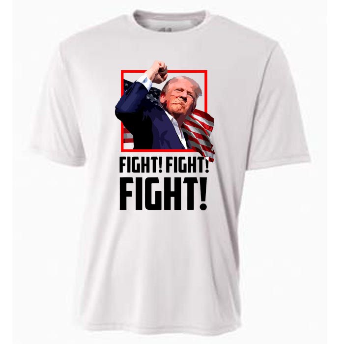 Donald Trump Fight Fighting Fighters Supporters Americans Cooling Performance Crew T-Shirt