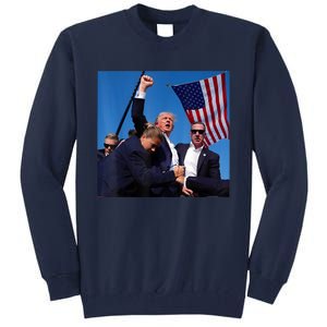 Donald Trump Fight Fist 2024 Tall Sweatshirt