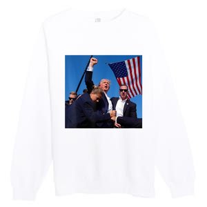 Donald Trump Fight Fist 2024 Premium Crewneck Sweatshirt