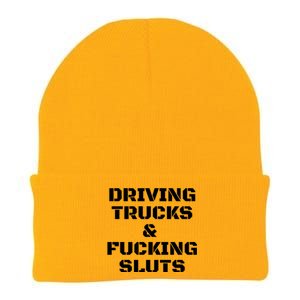 Driving Trucks & Fucking Sluts Funny Knit Cap Winter Beanie