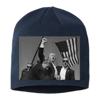 Donald Trump Fist Pump Raglan Baseball Sustainable Beanie