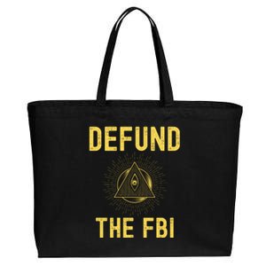 Defund The FBI Conservative Cotton Canvas Jumbo Tote