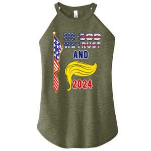 Donald Trump For President 2024 American Flag Women's Perfect Tri Rocker Tank