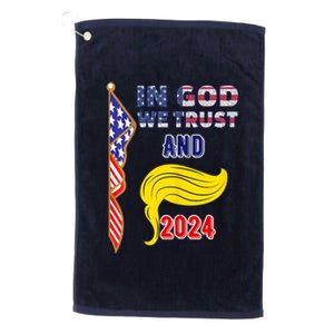 Donald Trump For President 2024 American Flag Platinum Collection Golf Towel