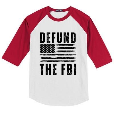 Defund The FBI Conservative Kids Colorblock Raglan Jersey