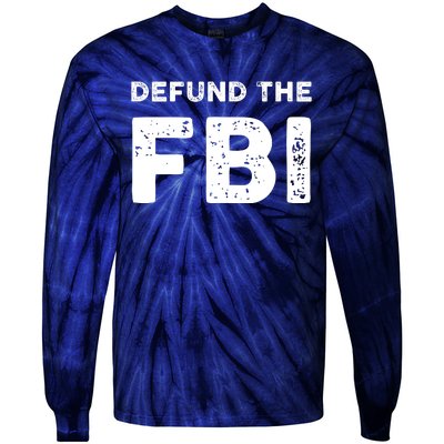 Defund The FBI Design Tie-Dye Long Sleeve Shirt