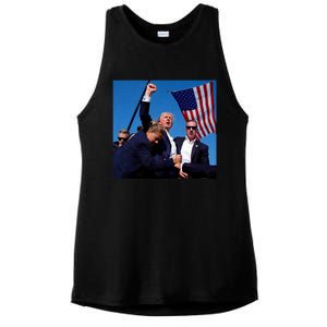 Donald Trump Fight 2024 Ladies PosiCharge Tri-Blend Wicking Tank