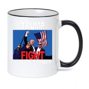 Donald Trump Fist American Flag Trump Fight 11oz Black Color Changing Mug