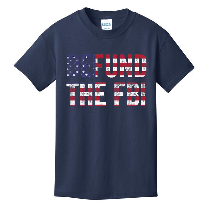 Defund The FBI American Flag Republican Kids T-Shirt