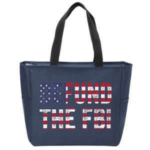 Defund The FBI American Flag Republican Zip Tote Bag