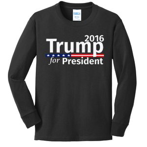 Donald Trump For President 2016 Republican Kids Long Sleeve Shirt