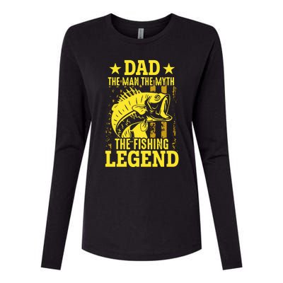 Dad The Fishing Legend Womens Cotton Relaxed Long Sleeve T-Shirt