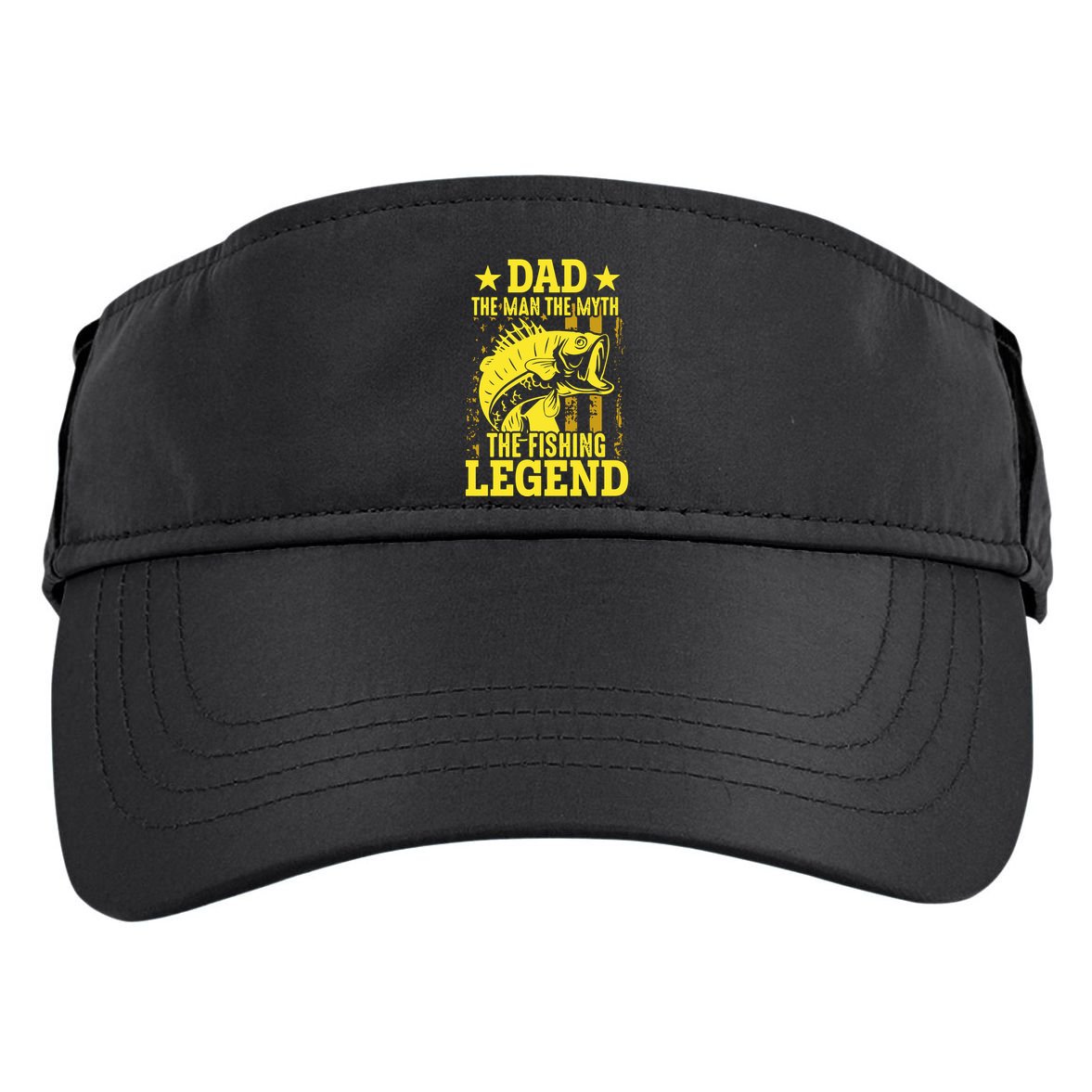 Dad The Fishing Legend Adult Drive Performance Visor