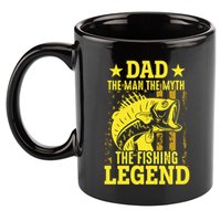 Dad The Fishing Legend 11oz C Handle Ceramic Mug