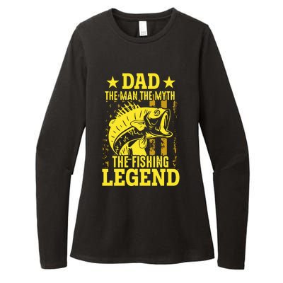 Dad The Fishing Legend Womens CVC Long Sleeve Shirt