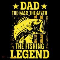 Dad The Fishing Legend Flatbill Hat