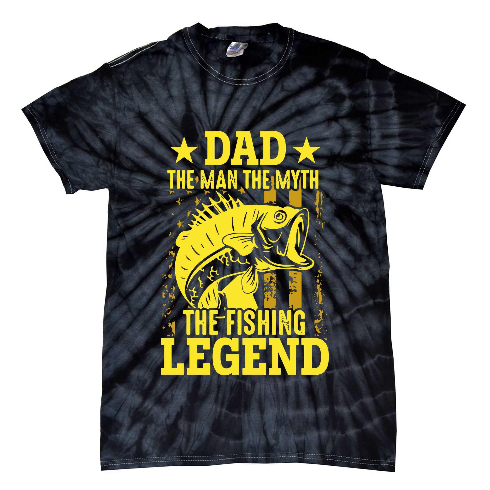 Dad The Fishing Legend Tie-Dye T-Shirt