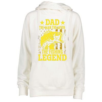 Dad The Fishing Legend Womens Funnel Neck Pullover Hood