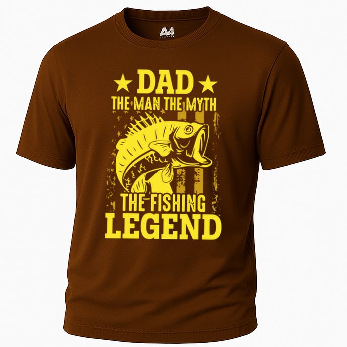 Dad The Fishing Legend Cooling Performance Crew T-Shirt