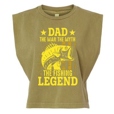 Dad The Fishing Legend Garment-Dyed Women's Muscle Tee