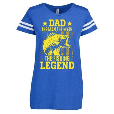 Dad The Fishing Legend Enza Ladies Jersey Football T-Shirt