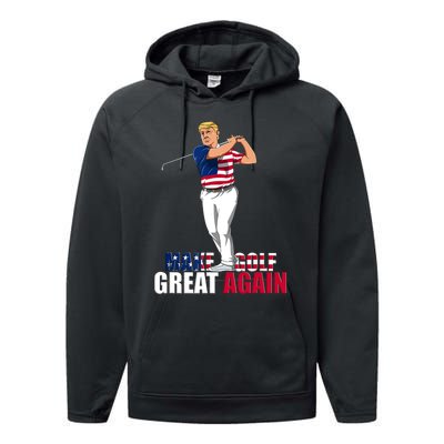 Donald Trump - Funny Golf Gift Performance Fleece Hoodie