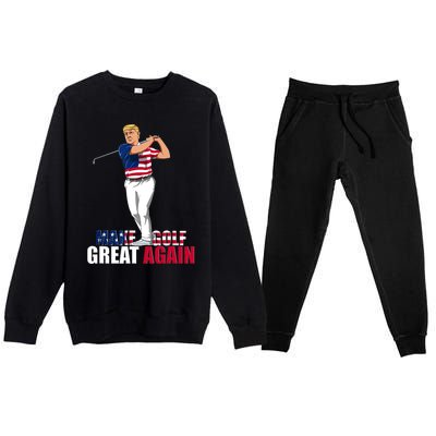 Donald Trump - Funny Golf Gift Premium Crewneck Sweatsuit Set