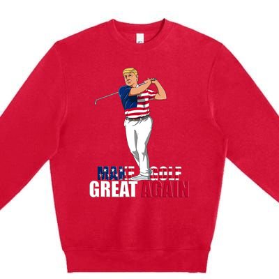 Donald Trump - Funny Golf Gift Premium Crewneck Sweatshirt