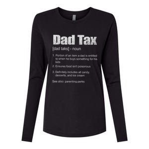 Dad Tax Funny Dad Tax Definition Father's Day Womens Cotton Relaxed Long Sleeve T-Shirt