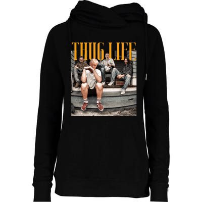 Donald Trump Friends Thug Life Womens Funnel Neck Pullover Hood