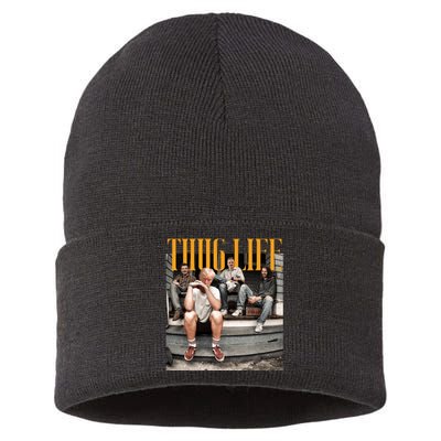 Donald Trump Friends Thug Life Sustainable Knit Beanie