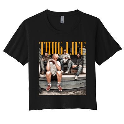 Donald Trump Friends Thug Life Women's Crop Top Tee