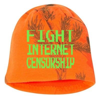 Defend The First Adt Fight Internet Censorship Meme Cool Gift Kati - Camo Knit Beanie