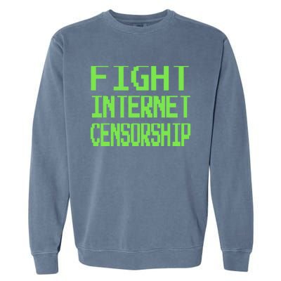 Defend The First Adt Fight Internet Censorship Meme Cool Gift Garment-Dyed Sweatshirt