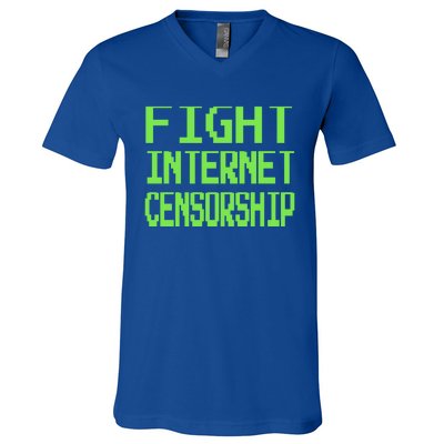 Defend The First Adt Fight Internet Censorship Meme Cool Gift V-Neck T-Shirt