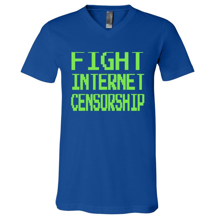 Defend The First Adt Fight Internet Censorship Meme Cool Gift V-Neck T-Shirt