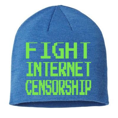 Defend The First Adt Fight Internet Censorship Meme Cool Gift Sustainable Beanie